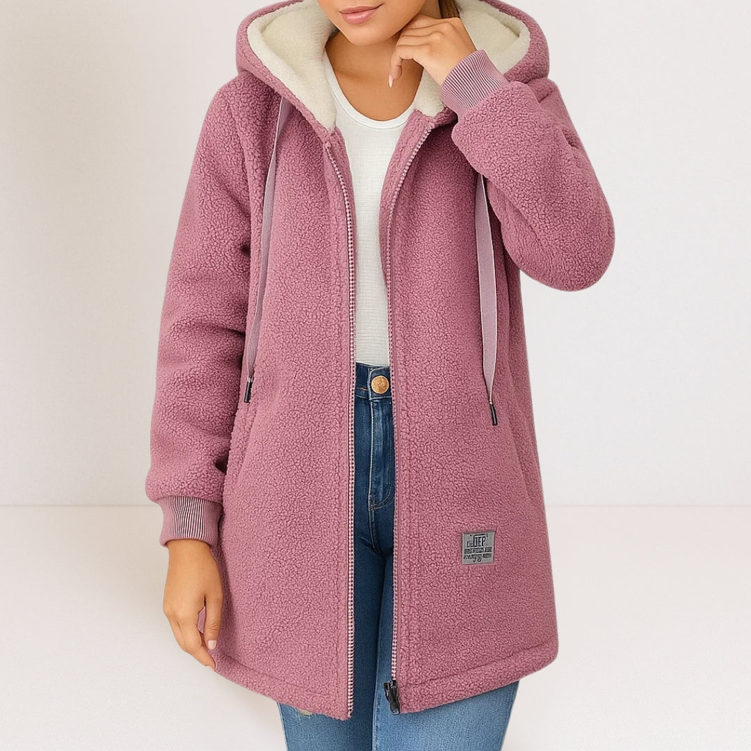 Hailey - Women’s Hooded Fleece Jacket with Zip Front