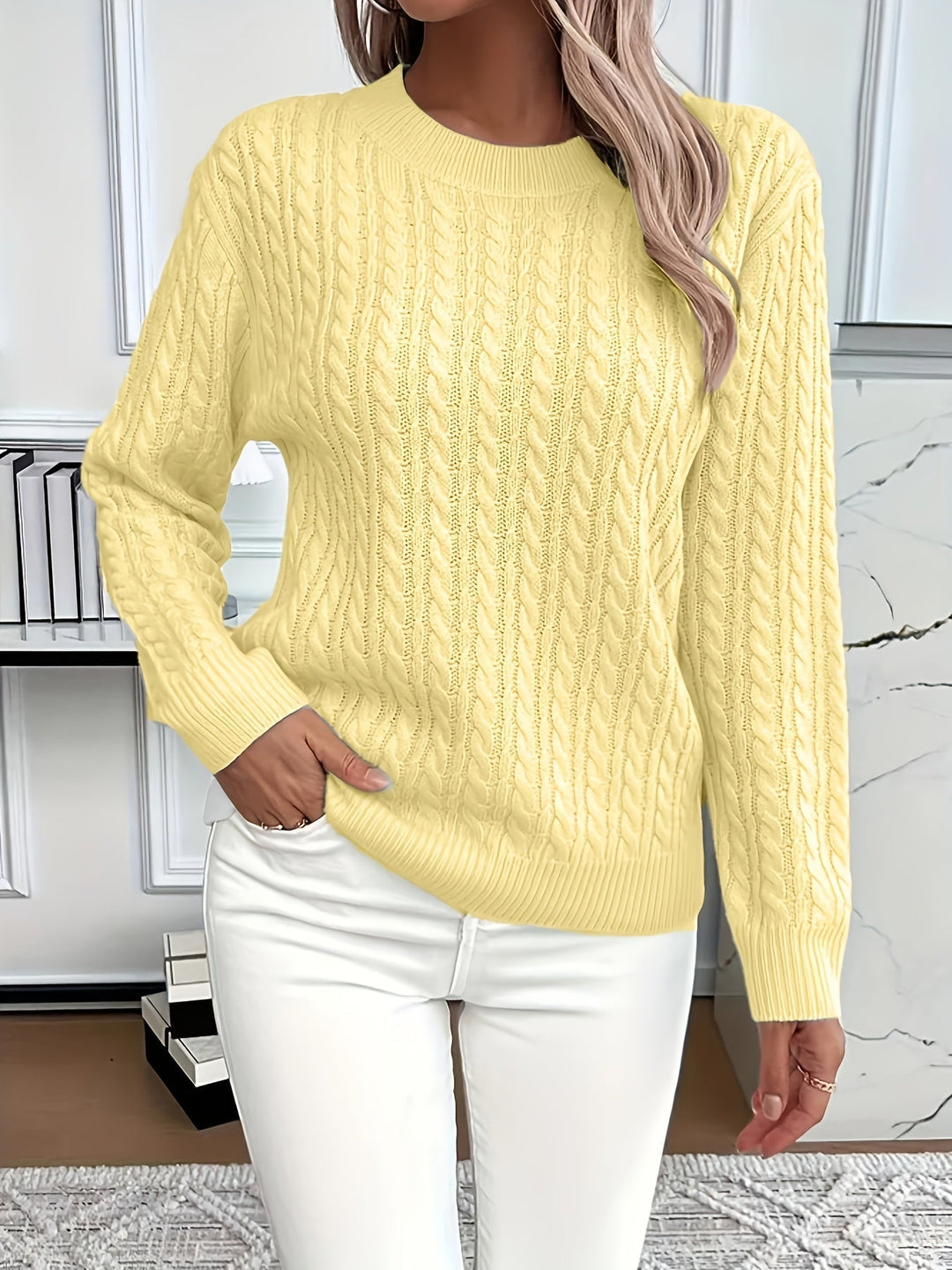 Lucy | Comfortable Cable Knit Jumper