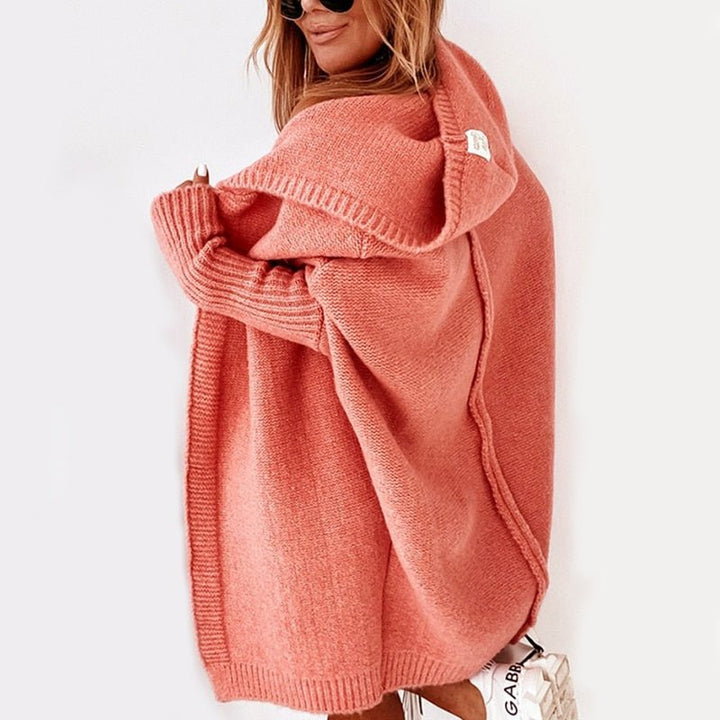Anna Mae - Women's Casual Long Hooded Cardigan