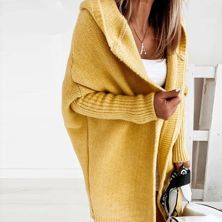 Anna Mae - Women's Casual Long Hooded Cardigan