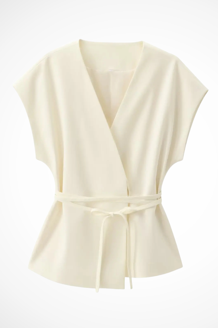 Nova - Women’s Belted Wrap Top & Wide-Leg Trouser Set