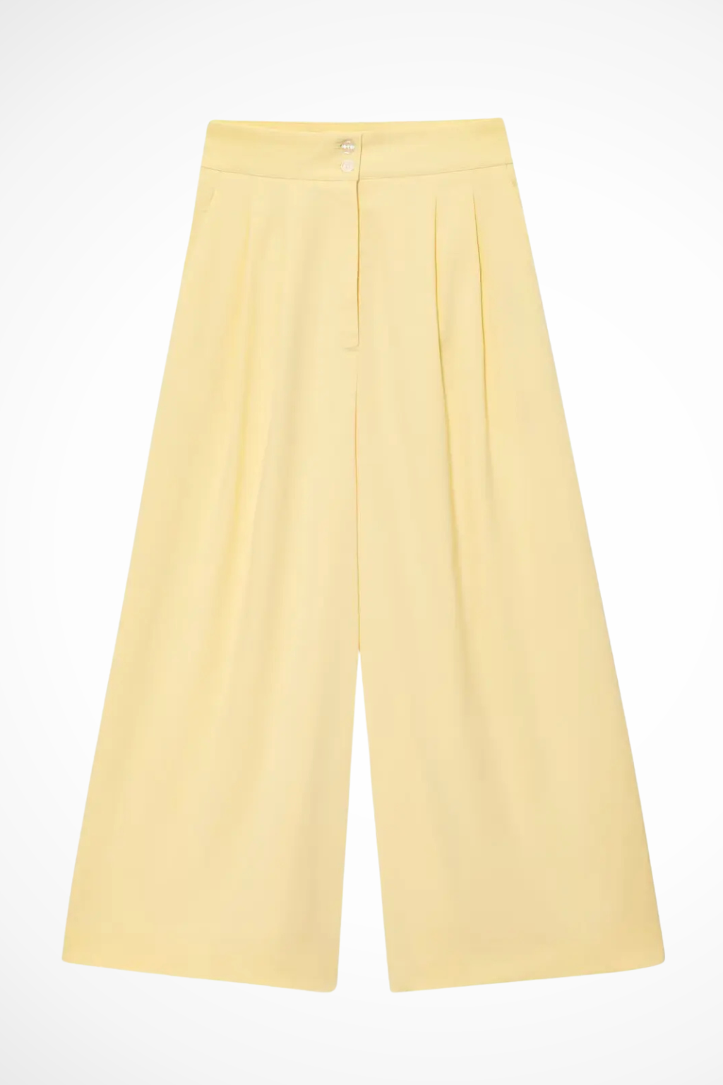 Isadora | Women Sleeveless Belted Wrap Top and Wide Leg Linen Trousers Suit Set