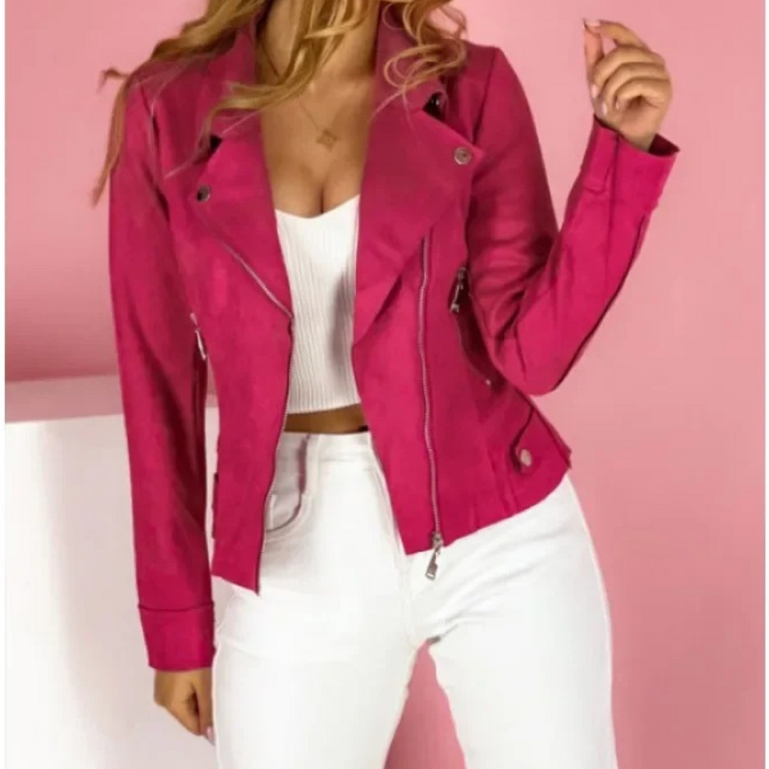 Riley - Women’s Biker Jacket with Asymmetric Zip