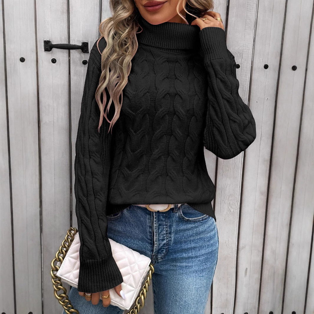 Madison | Cable Knit Roll Neck Jumper