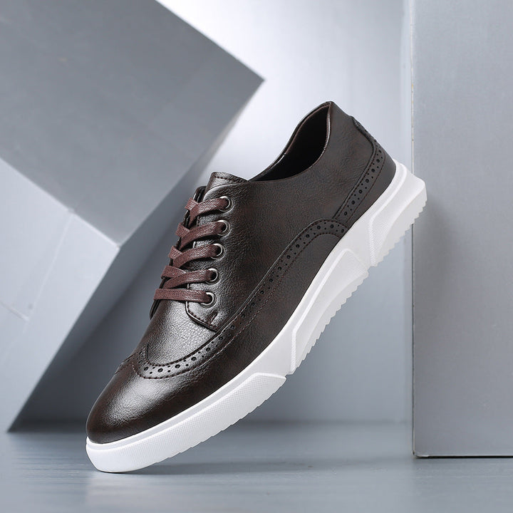 Calvin - Men’s Brogue-Detail Lace-Up Trainers with Cushioned Sole
