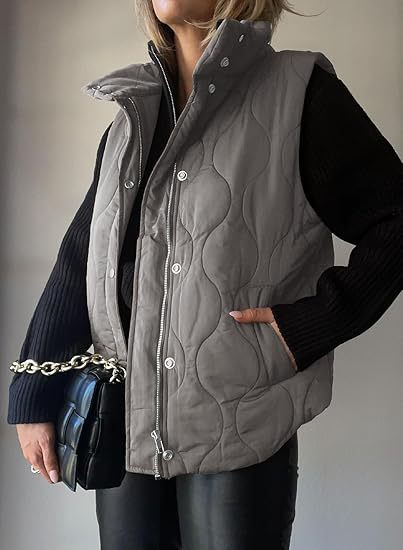 Niva™ - Chic Lightweight Button-Up Puffer Vest
