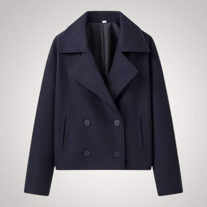 Jacqueline - Women’s Cropped Double-Breasted Pea Coat