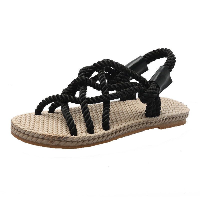 Mariel – Braided Rope Sandals