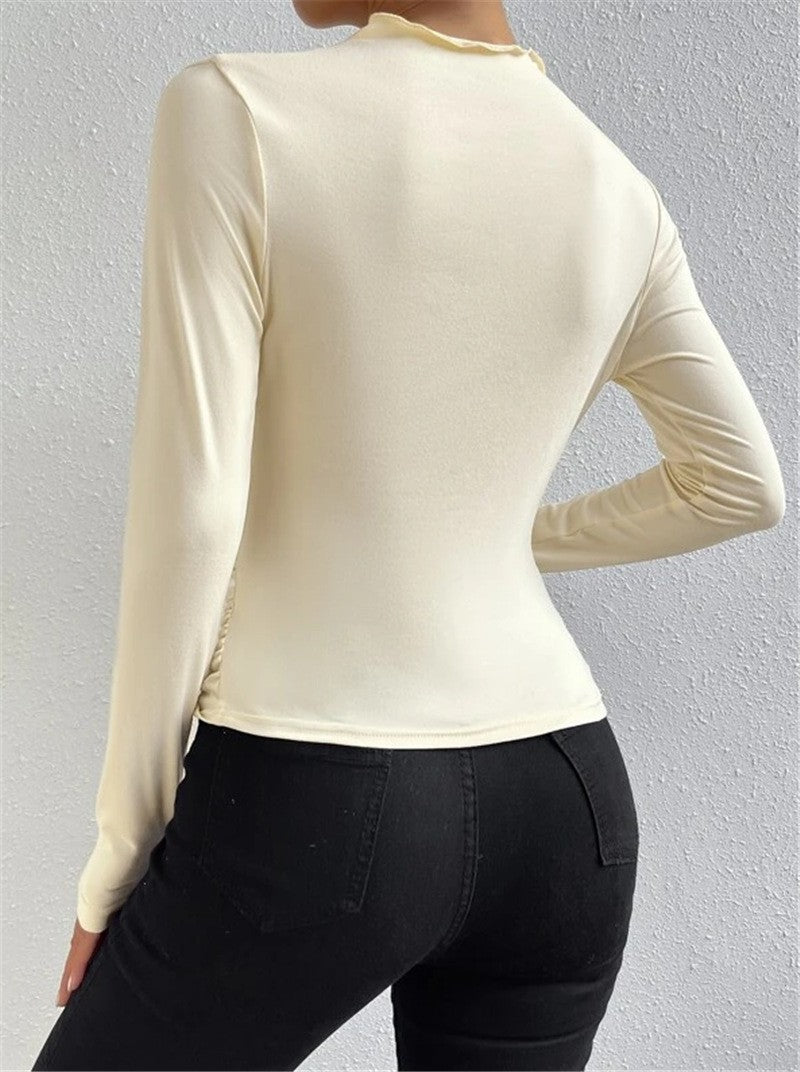 Lilly |  Elegant Ruched Long-Sleeve Top