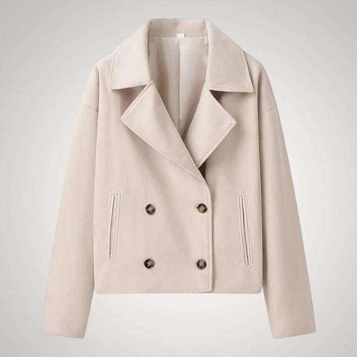 Jacqueline - Women’s Cropped Double-Breasted Pea Coat
