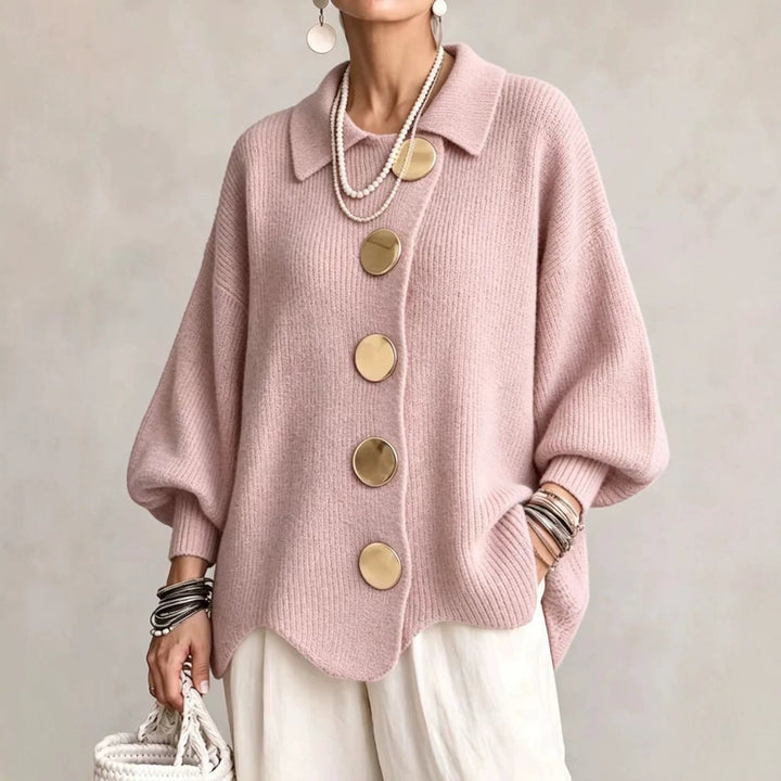 Verena -  Oversized Collared Cardigan