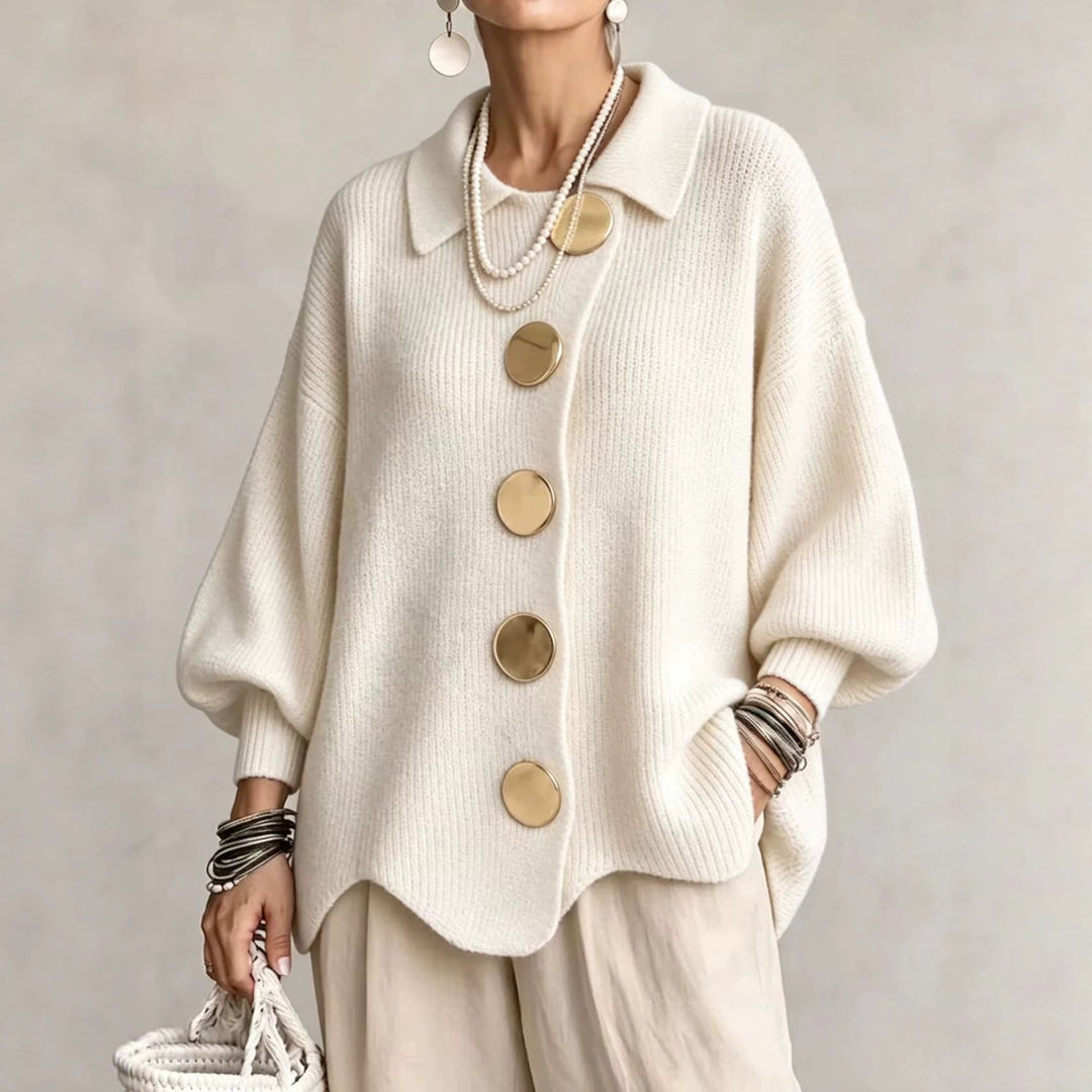 Verena -  Oversized Collared Cardigan