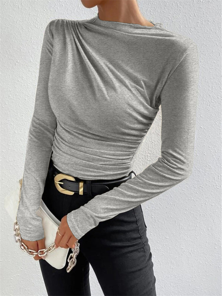 Lilly |  Elegant Ruched Long-Sleeve Top
