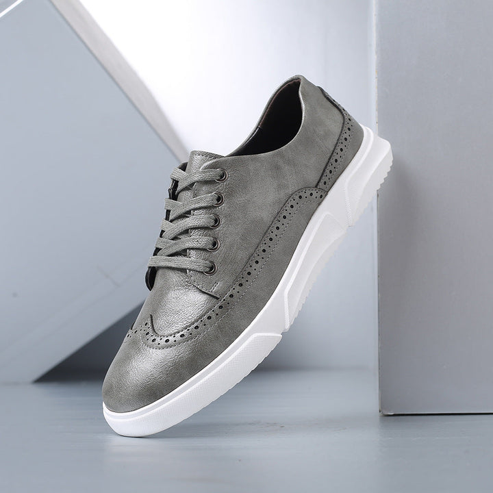 Calvin - Men’s Brogue-Detail Lace-Up Trainers with Cushioned Sole