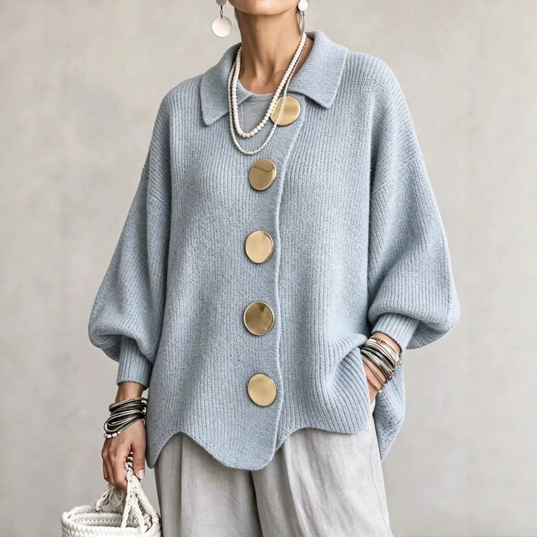 Verena -  Oversized Collared Cardigan