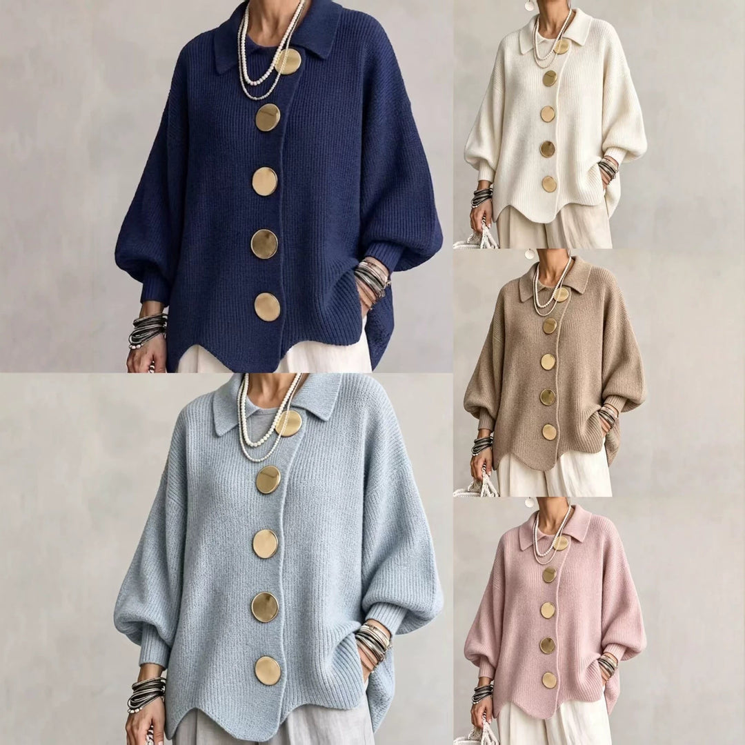 Verena -  Oversized Collared Cardigan
