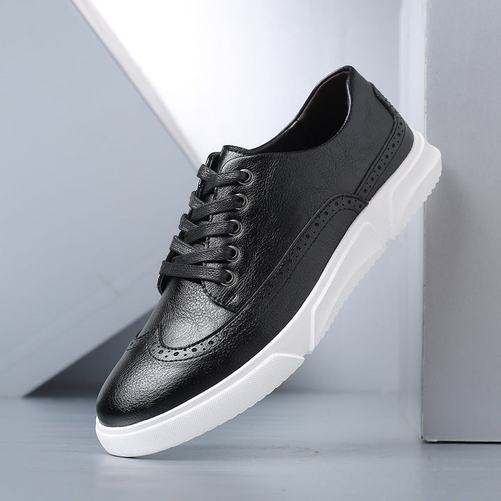 Calvin - Men’s Brogue-Detail Lace-Up Trainers with Cushioned Sole