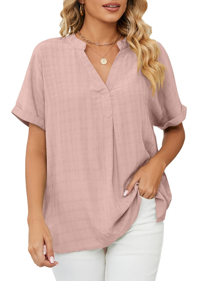 Akiya – Relaxed V-Neck Blouse