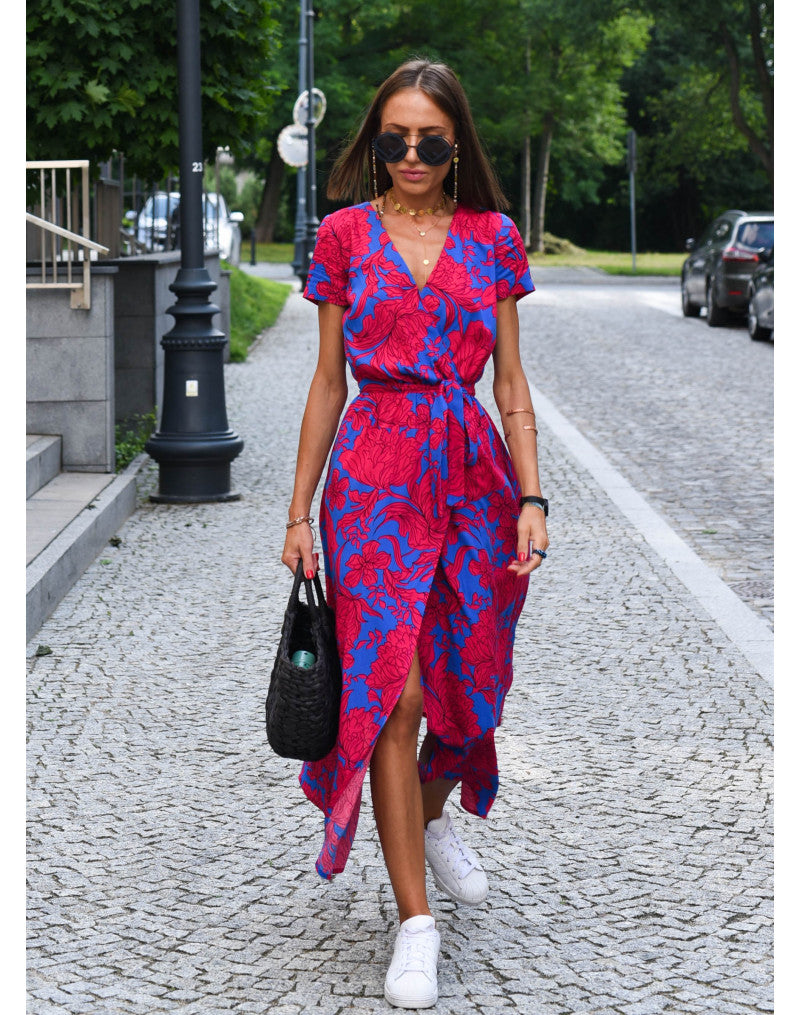 Rosie | Floral Wrap Midi Dress