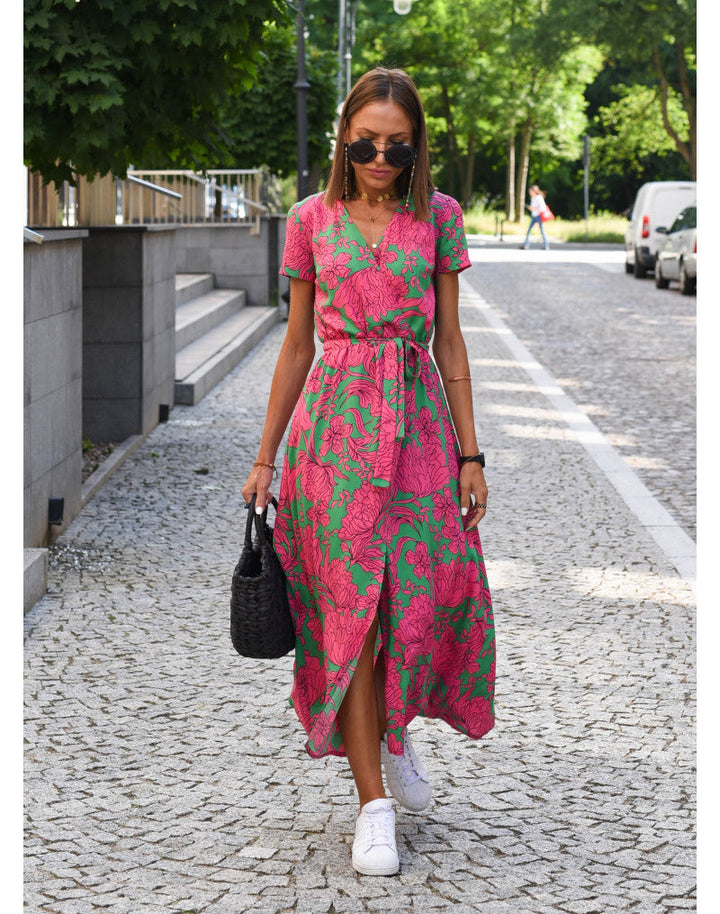 Rosie | Floral Wrap Midi Dress