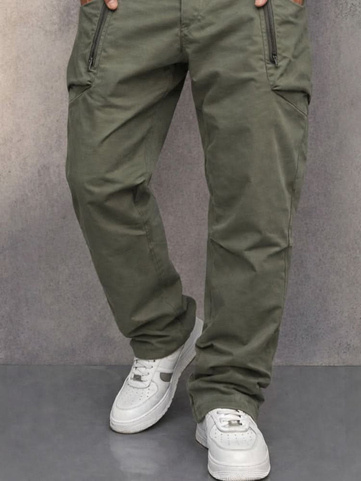 Wesley - Men’s Slim-Fit Cargo Trousers with Zip Pockets