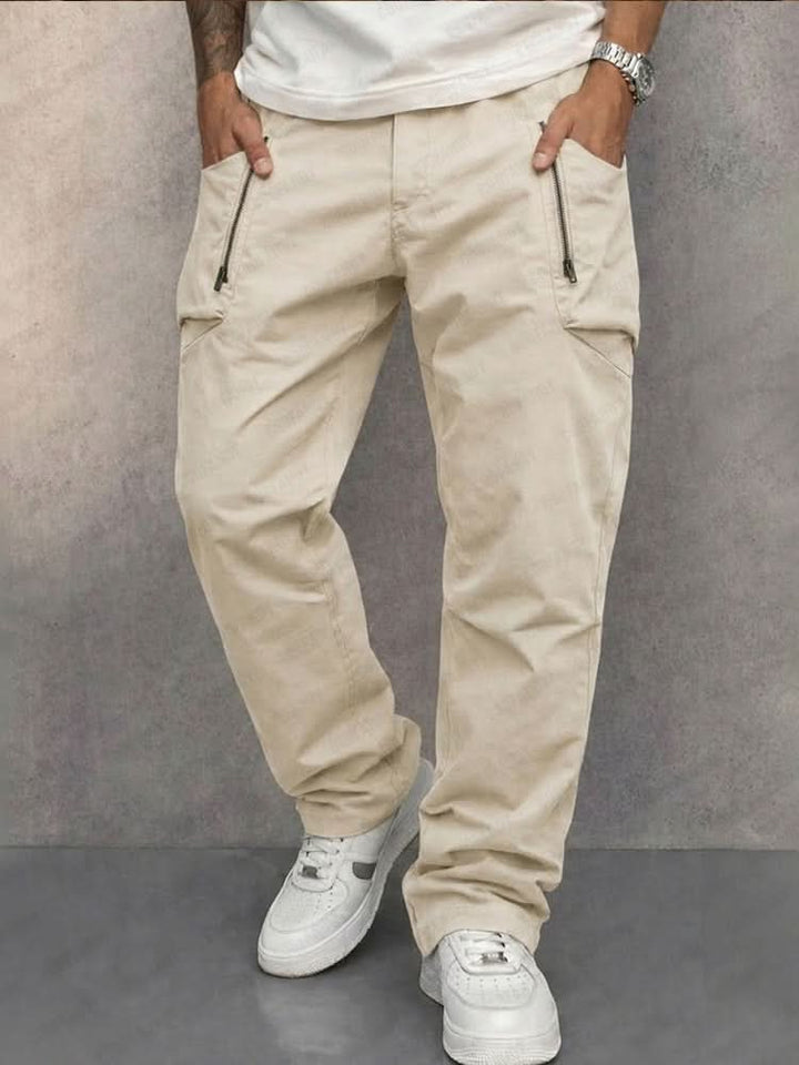Wesley - Men’s Slim-Fit Cargo Trousers with Zip Pockets
