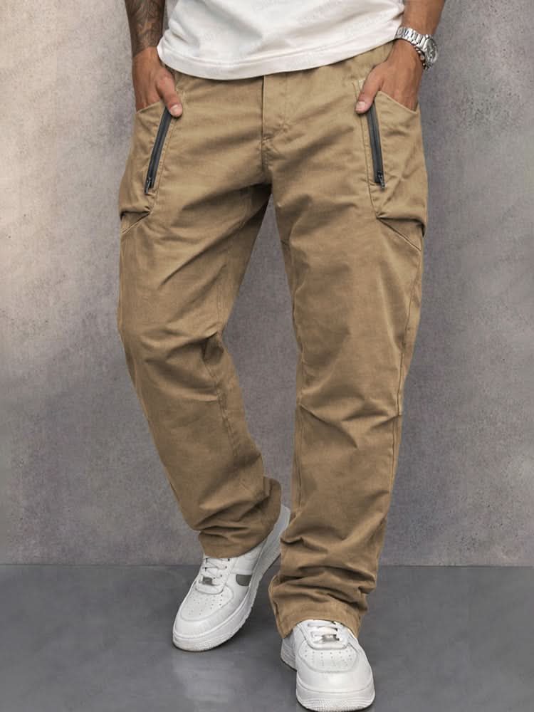 Wesley - Men’s Slim-Fit Cargo Trousers with Zip Pockets