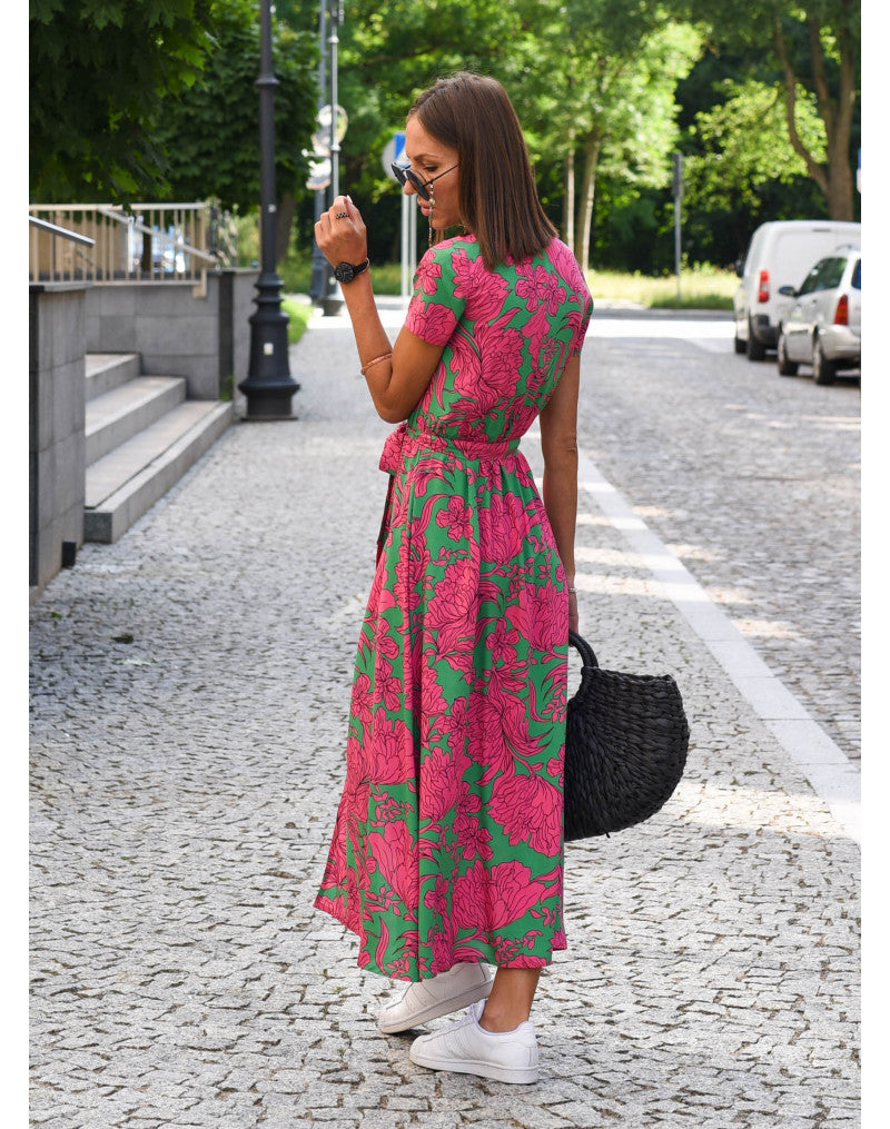 Rosie | Floral Wrap Midi Dress