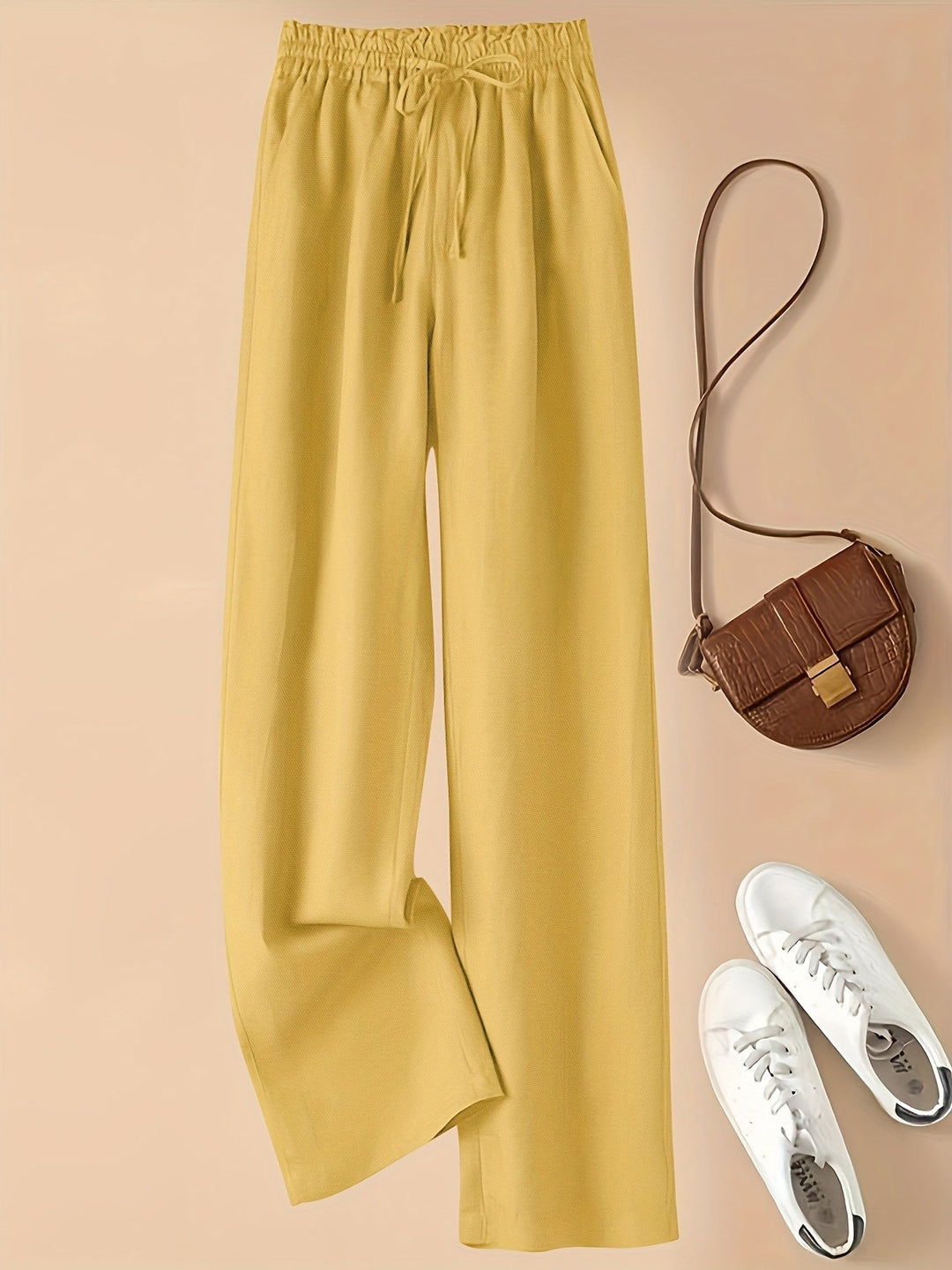 Heather – Wide Leg Drawstring Trousers