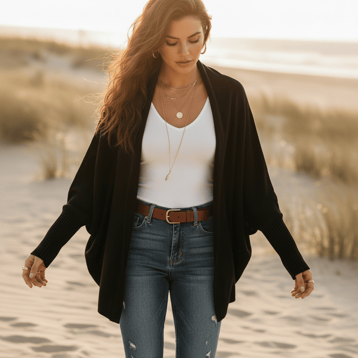 Susan - Women’s Cardigan with Ribbed Cuffs