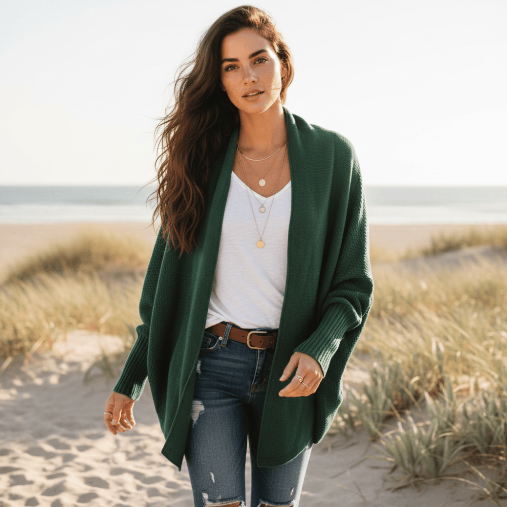Susan - Women’s Cardigan with Ribbed Cuffs