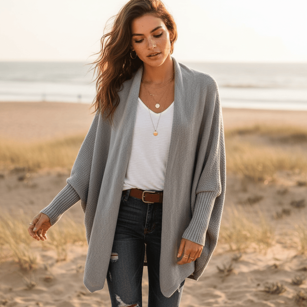 Susan - Women’s Cardigan with Ribbed Cuffs
