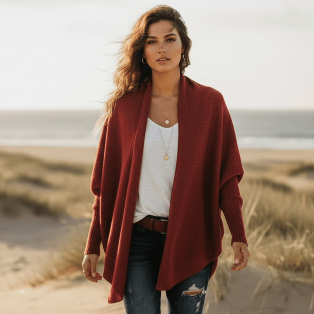 Susan - Women’s Cardigan with Ribbed Cuffs