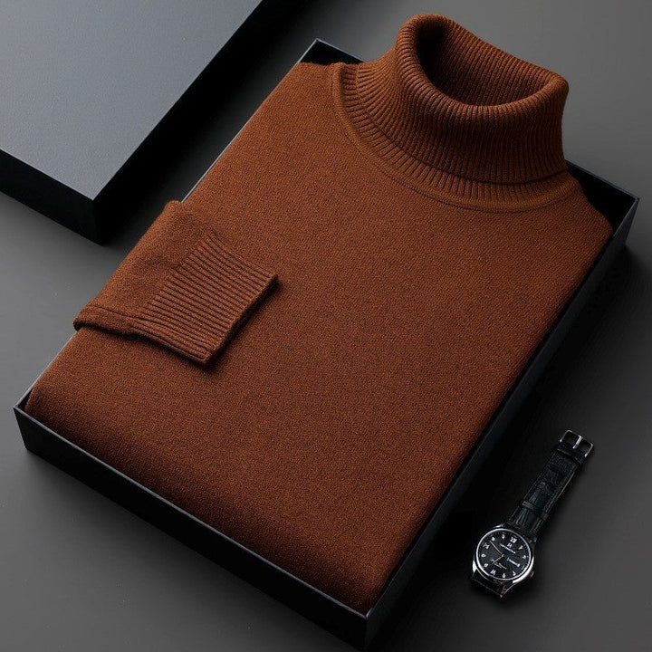Men's Turtleneck Sweater - Stretch Regular Fit