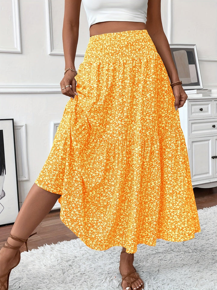 Marnie – Tiered Floral Maxi Skirt