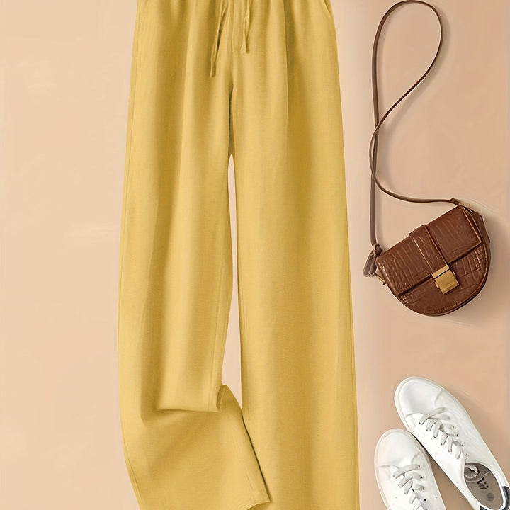 Heather – Wide Leg Drawstring Trousers