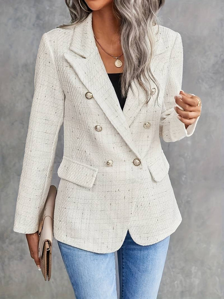 Jessica - Women’s Structured Button Blazer with Long Sleeves