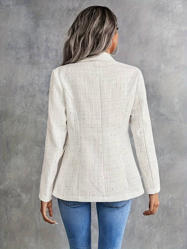 Jessica - Women’s Structured Button Blazer with Long Sleeves