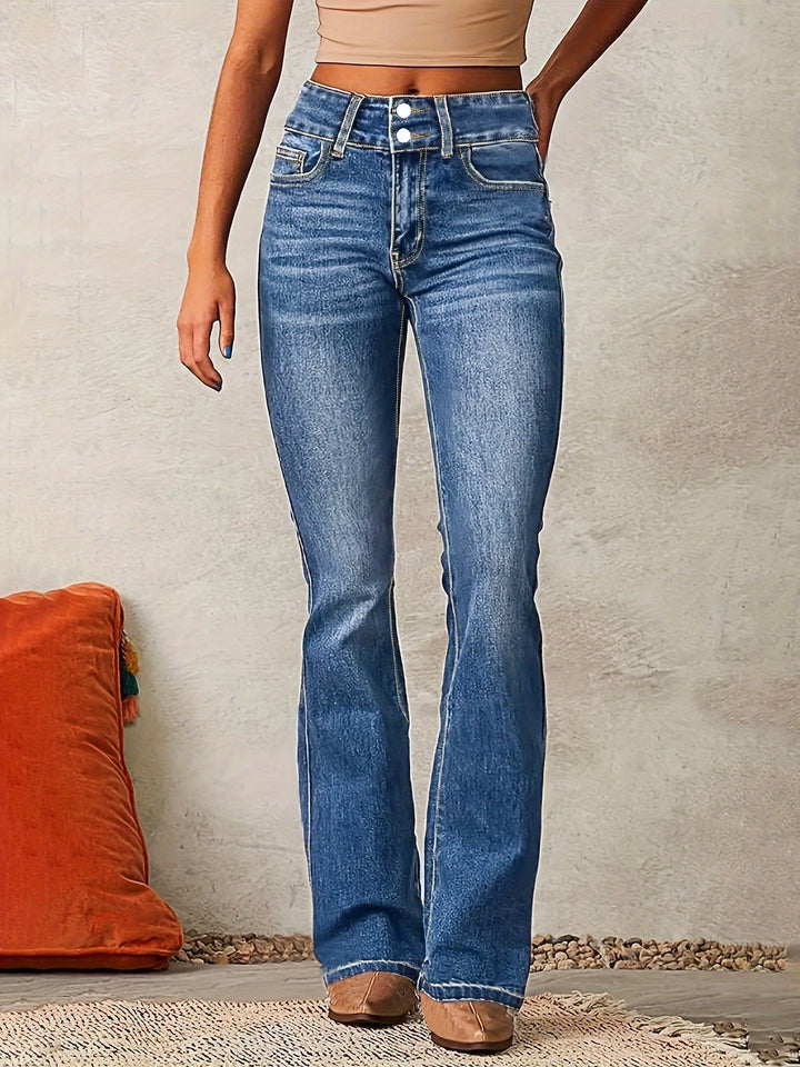 Kayla - Women's Full Length Wide Leg Jeans