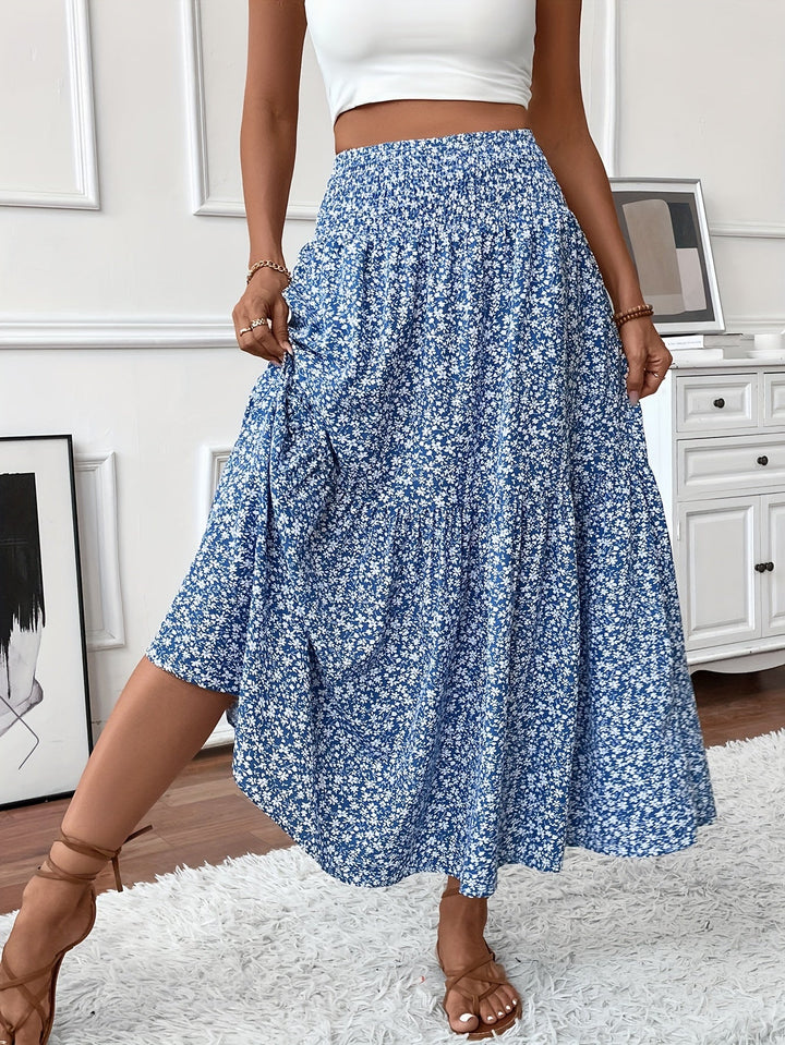 Marnie – Tiered Floral Maxi Skirt