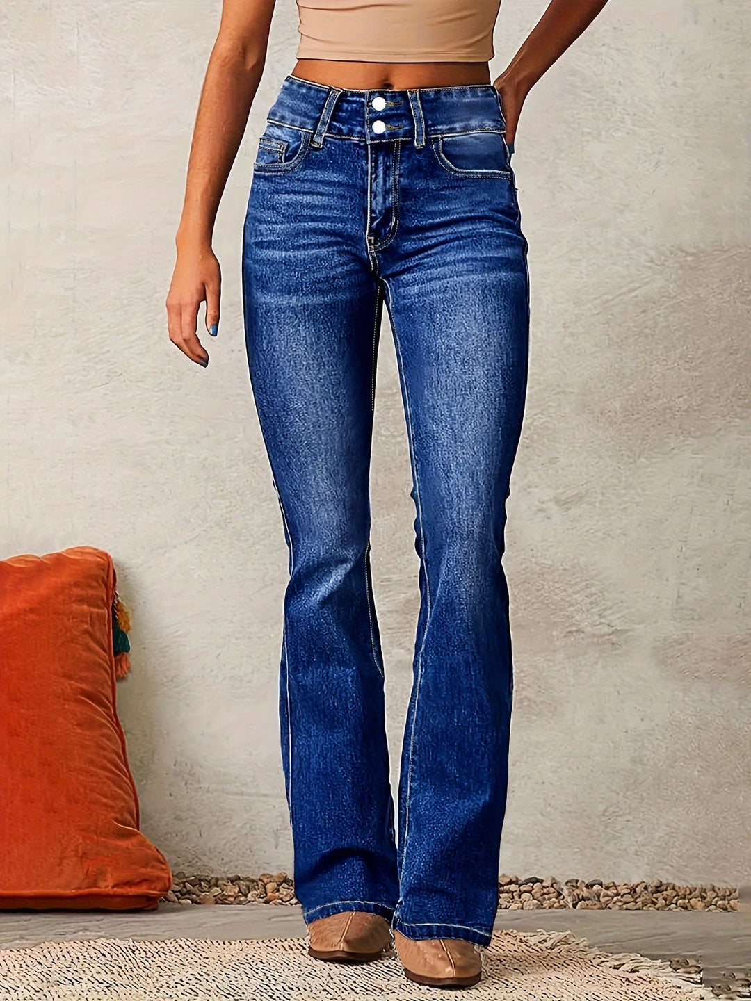 Kayla - Women's Full Length Wide Leg Jeans