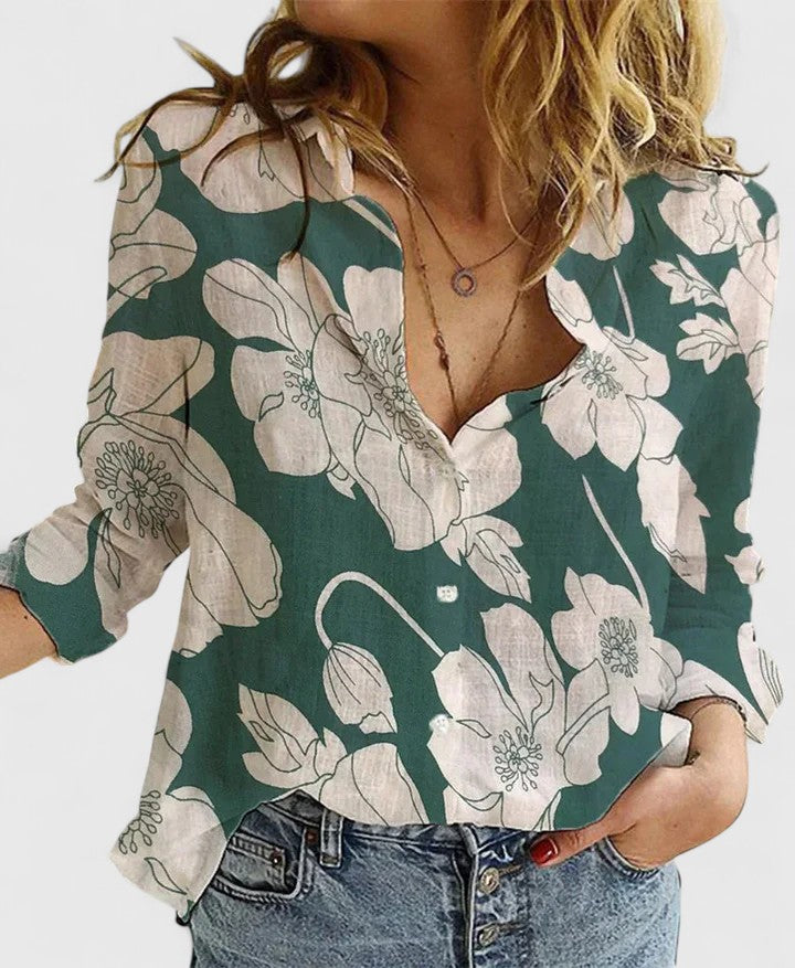 Marya - Women’s Button-Front Long-Sleeve Blouse
