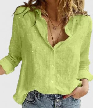 Marya - Women’s Button-Front Long-Sleeve Blouse