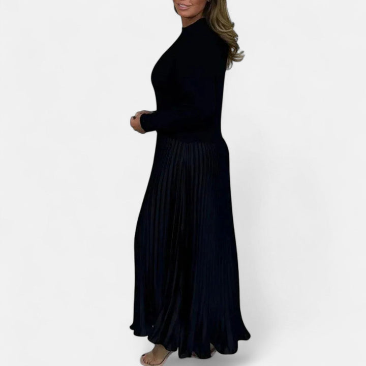 Claudia - Maxi Dress with Jumper and Pleated Skirt