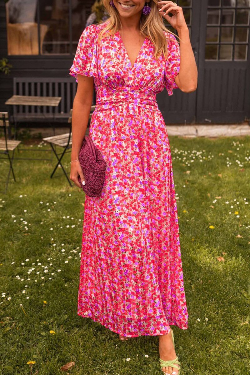 Ffion – Empire Waist Floral Maxi Dress