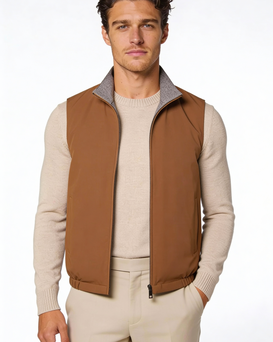Men's Reversible Lightweight Vest - Two-Way Wear