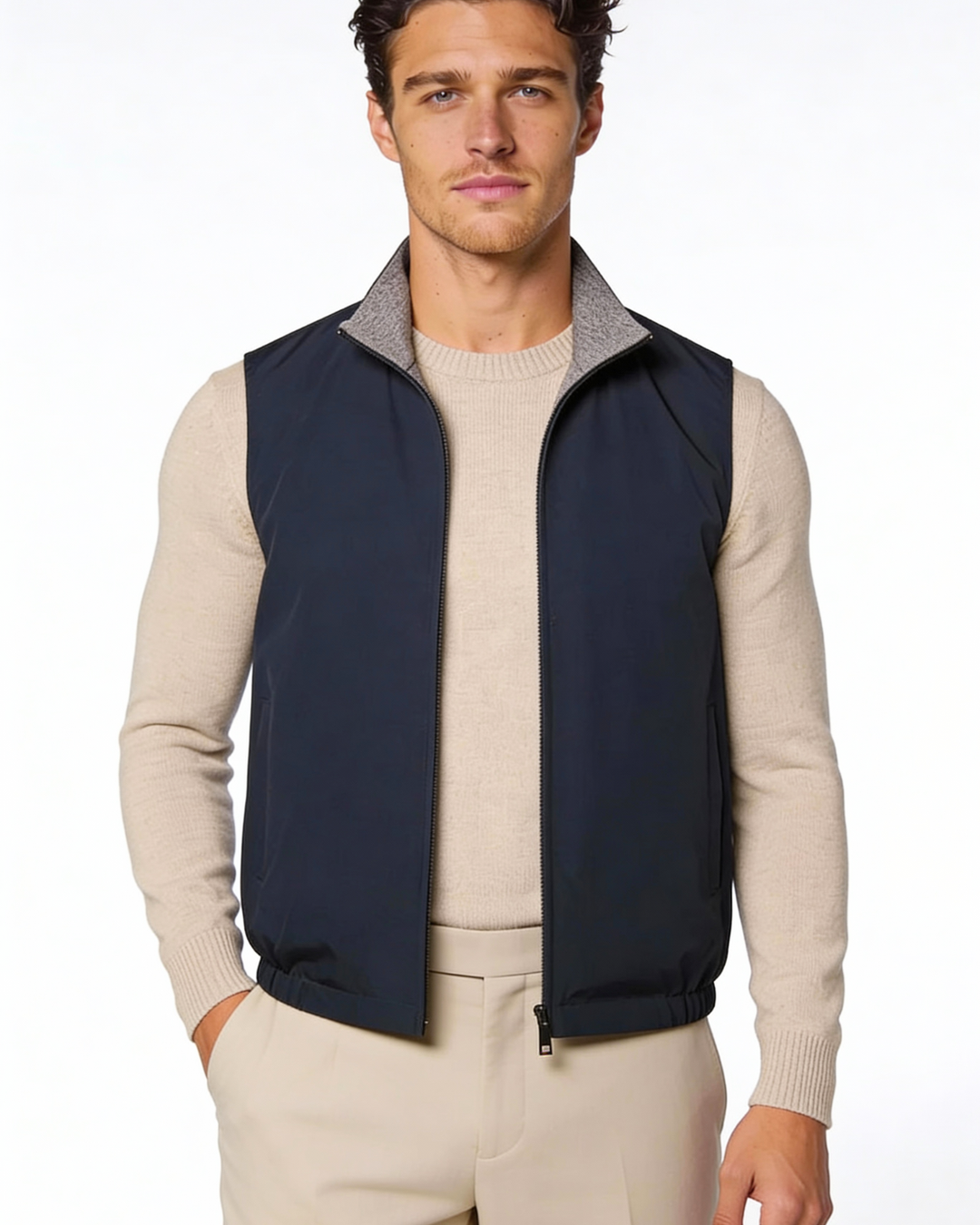 Men's Reversible Lightweight Vest - Two-Way Wear