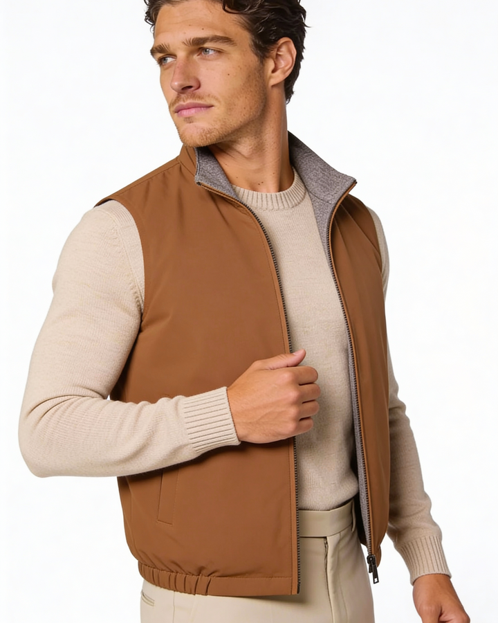 Men's Reversible Lightweight Vest - Two-Way Wear