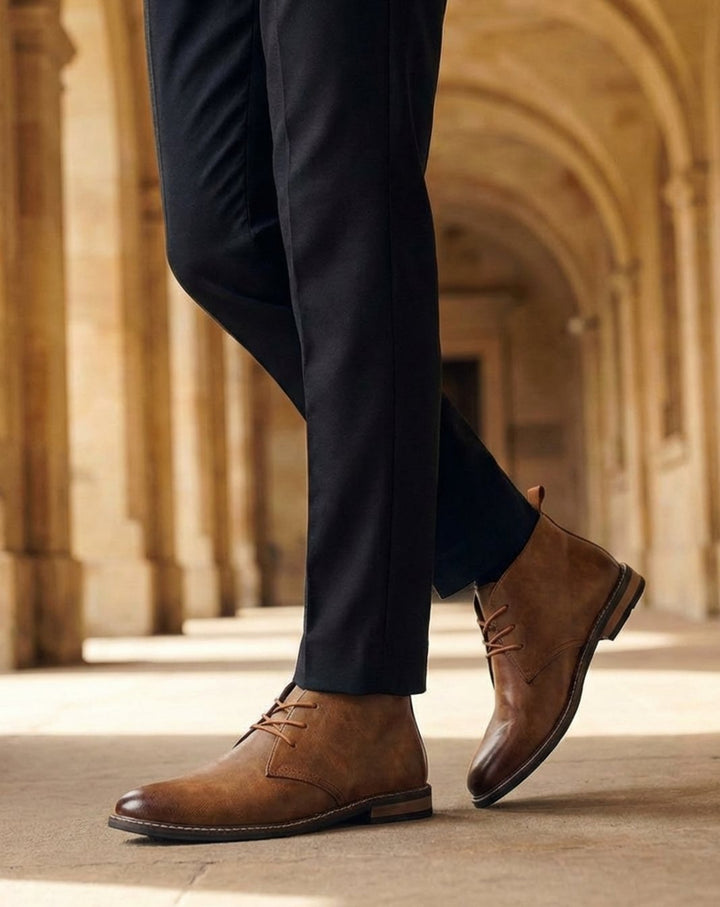 William - Men's Full-Grain Leather Lace-Up Chukka Boots