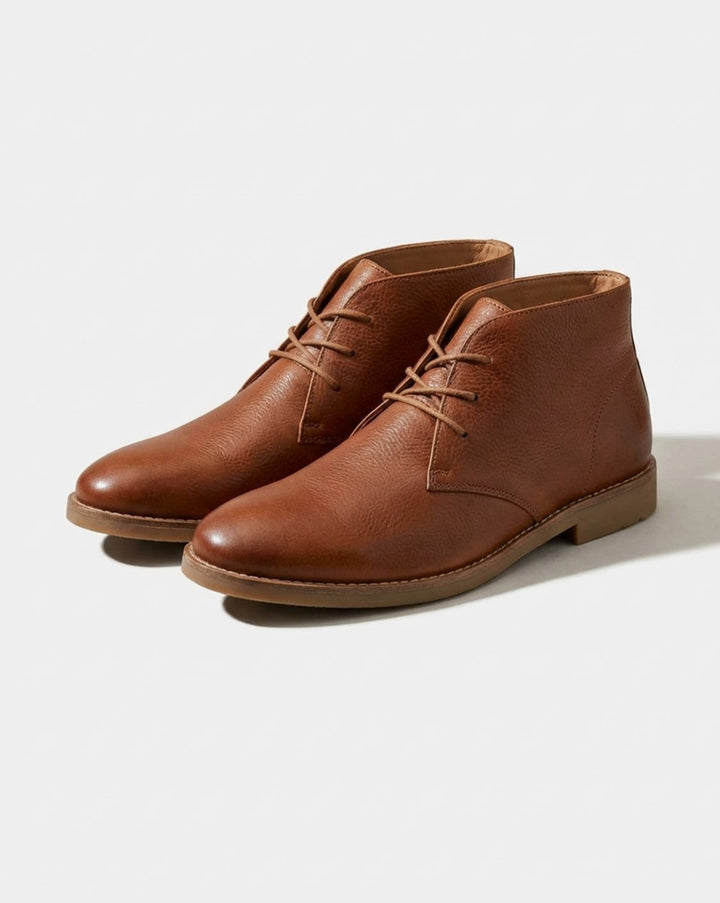 William - Men's Full-Grain Leather Lace-Up Chukka Boots